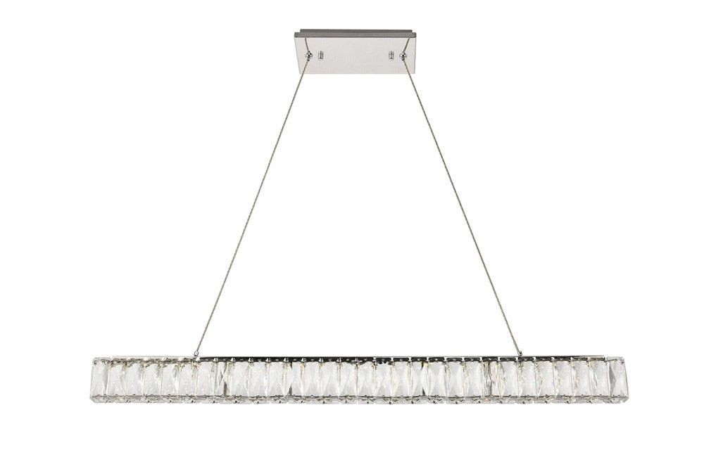 Elegant Furniture & Lighting - Monroe Integrated LED chip light Chrome Chandelier Clear Royal Cut Crystal - 3502D38C veiw 1