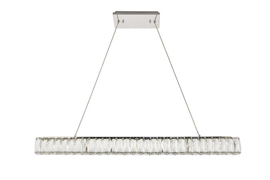 Elegant Furniture & Lighting - Monroe Integrated LED chip light Chrome Chandelier Clear Royal Cut Crystal - 3502D38C veiw 1