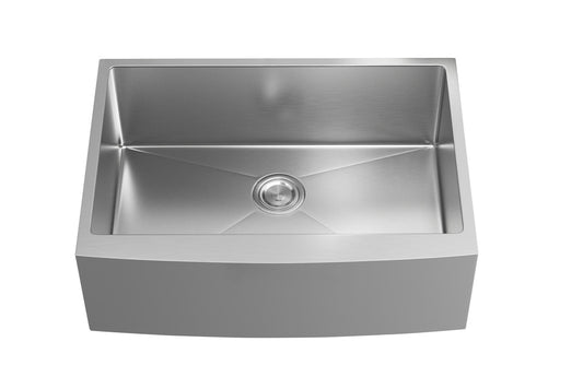 Elegant Furniture & Lighting - Montgomery Stainless Steel farmhouse kitchen sink L30 x W21 x H10in - SK30130 veiw 1