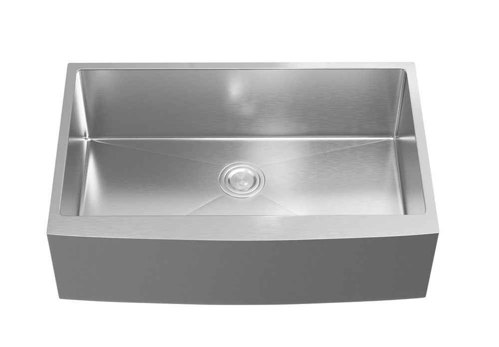 Elegant Furniture & Lighting - Montgomery Stainless Steel farmhouse kitchen sink L33 x W21 x H10in - SK30133 veiw 1