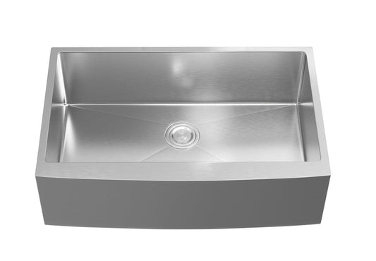 Elegant Furniture & Lighting - Montgomery Stainless Steel farmhouse kitchen sink L33 x W21 x H10in - SK30133 veiw 1