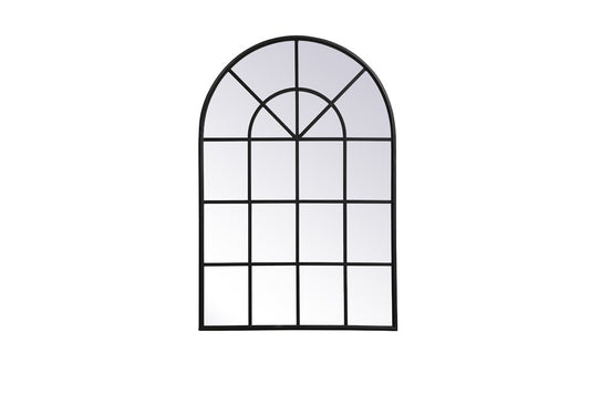Elegant Furniture & Lighting - Motif Metal windowpane mirror 32 inch x 47 inch in Black - MR613248BK veiw 1