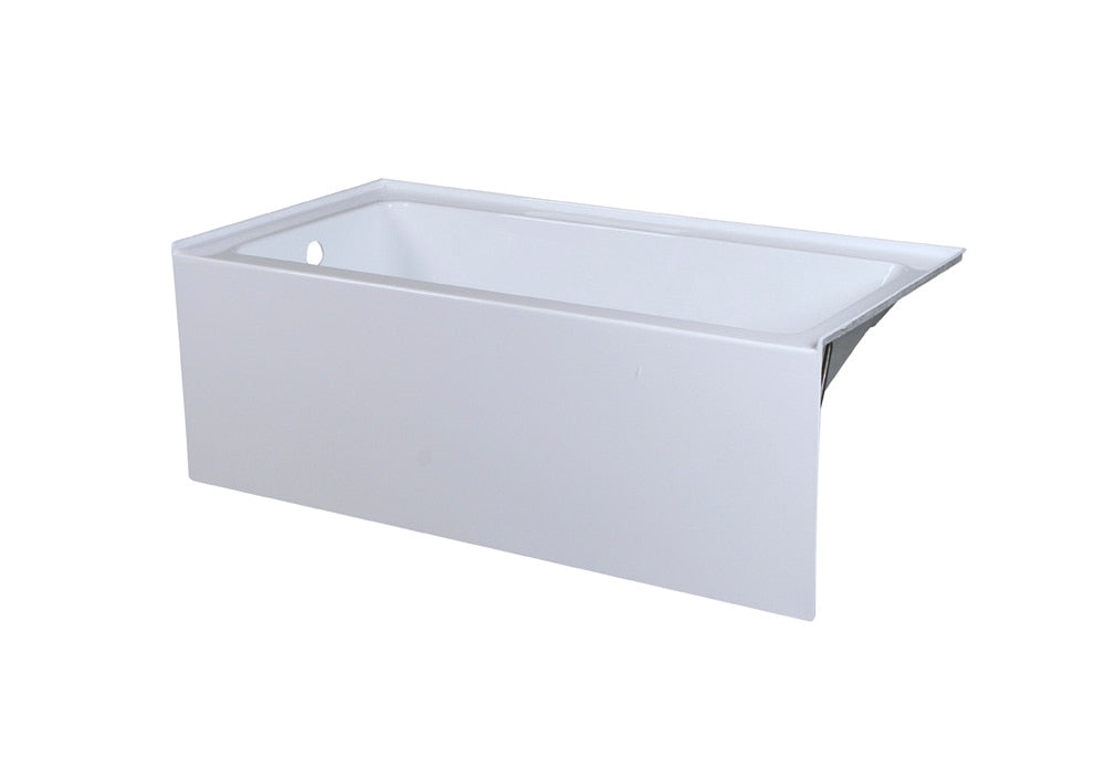 Elegant Furniture & Lighting - Niklaus Alcove soaking bathtub 30x60 inch left drain in glossy white - BT201-L3060GW veiw 8