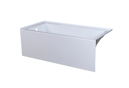 Elegant Furniture & Lighting - Niklaus Alcove soaking bathtub 30x60 inch left drain in glossy white - BT201-L3060GW veiw 8