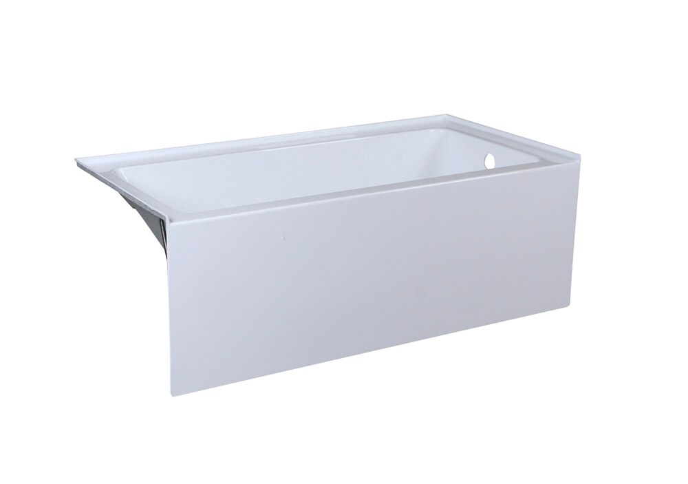 Elegant Furniture & Lighting - Niklaus Alcove soaking bathtub 30x60 inch right drain in glossy white - BT201-R3060GW veiw 8