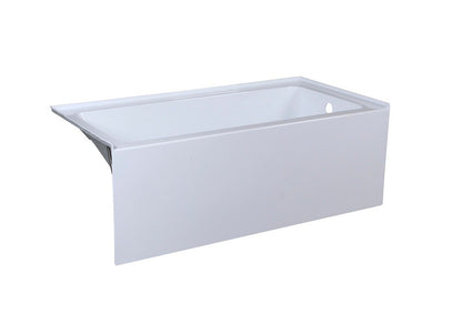 Elegant Furniture & Lighting - Niklaus Alcove soaking bathtub 30x60 inch right drain in glossy white - BT201-R3060GW veiw 8