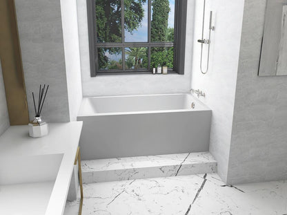 Elegant Furniture & Lighting - Niklaus Alcove soaking bathtub 32x60 inch right drain in glossy white - BT202-R3260GW view 2