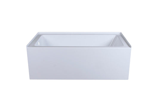 Elegant Furniture & Lighting - Niklaus Alcove soaking bathtub 32x60 inch left drain in glossy white - BT202-L3260GW veiw 1