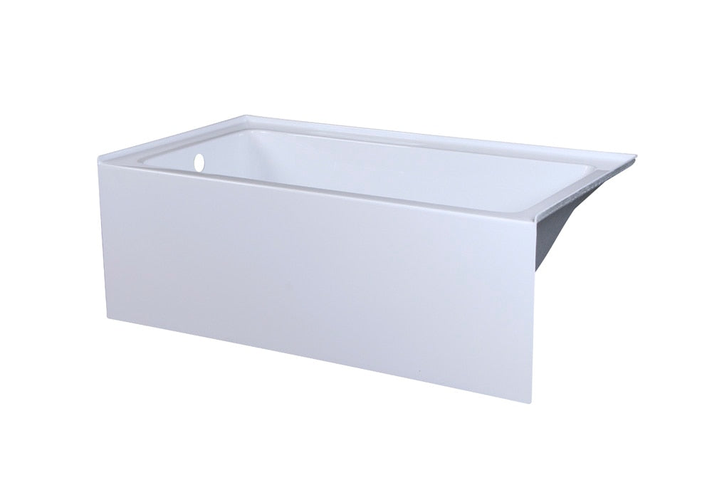 Elegant Furniture & Lighting - Niklaus Alcove soaking bathtub 32x60 inch left drain in glossy white - BT202-L3260GW veiw 8