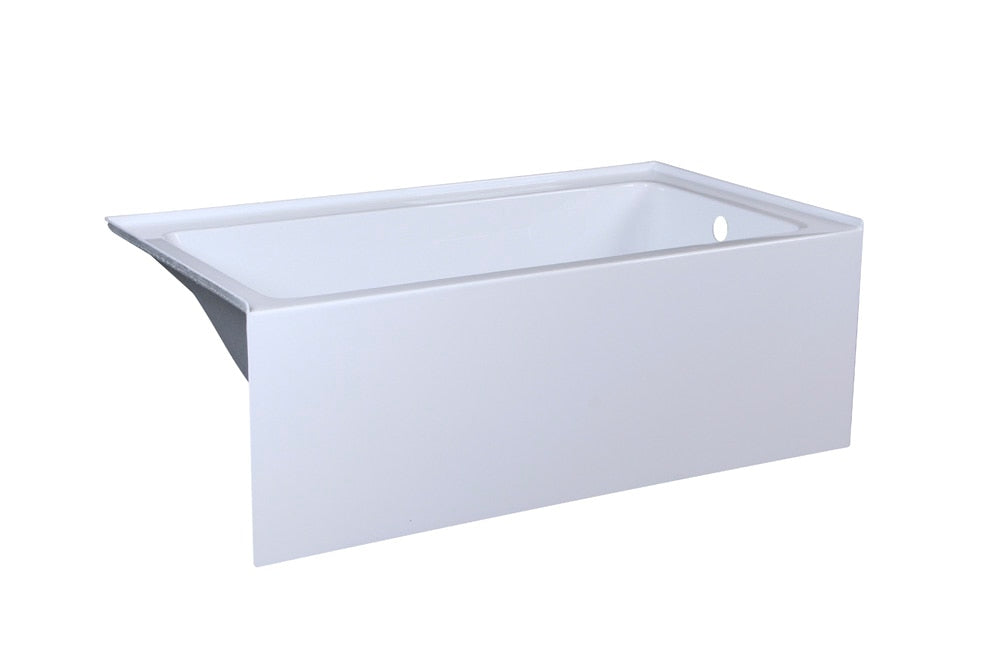 Elegant Furniture & Lighting - Niklaus Alcove soaking bathtub 32x60 inch right drain in glossy white - BT202-R3260GW veiw 7