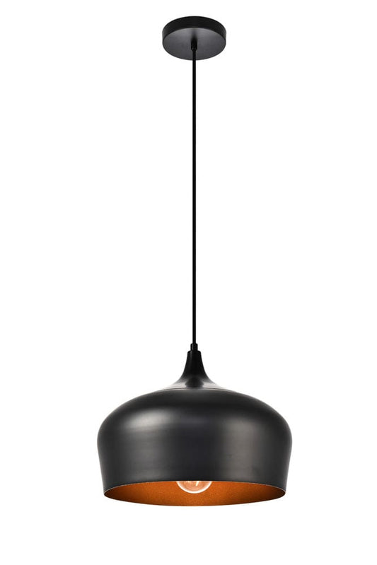 Elegant Furniture & Lighting - Nora Pendant D11.5in H9in Lt:1 Black finish - LDPD2003 view 2