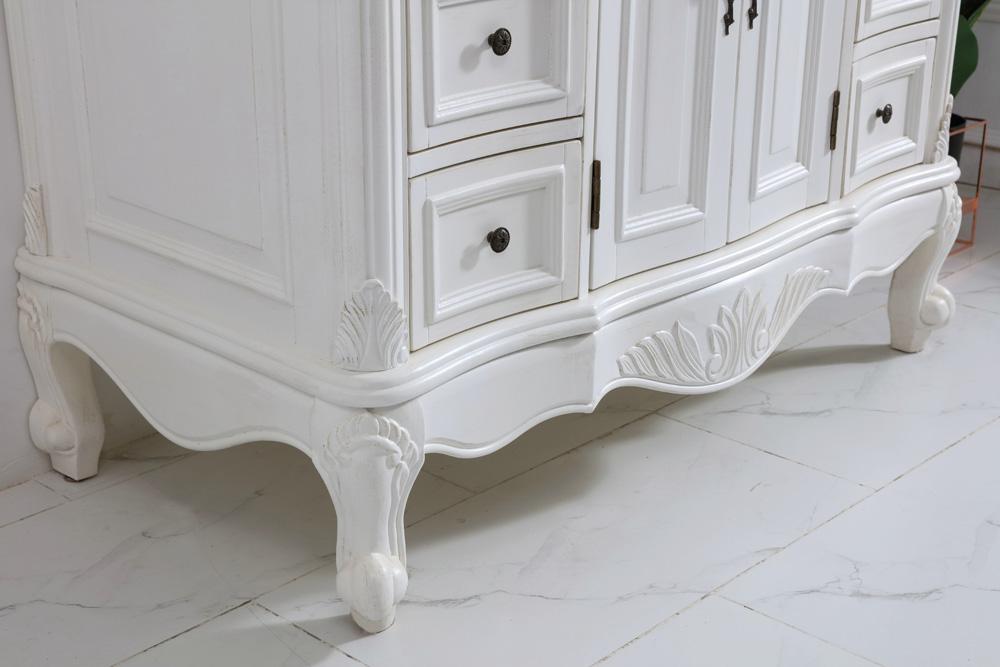Elegant Furniture & Lighting - Oakland 42 inch Single Bathroom vanity in antique white with ivory white engineered marble - VF38842AW-VW veiw 6
