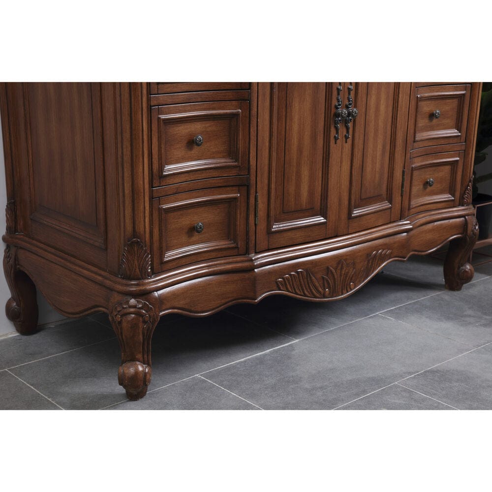 Elegant Furniture & Lighting - Oakland 48 in. Single Bathroom Vanity set in teak - VF38848TK