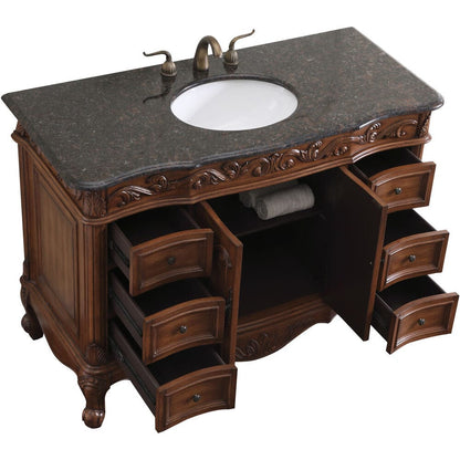 Elegant Furniture & Lighting - Oakland 48 in. Single Bathroom Vanity set in teak - VF38848TK