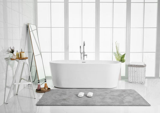Elegant Furniture & Lighting - Odette 71 inch soaking roll top bathtub in glossy white - BT10671GW view 2