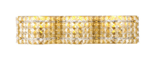 Elegant Furniture & Lighting - Ollie 3 light Brass and Clear Crystals wall sconce - LD7016BR view 1