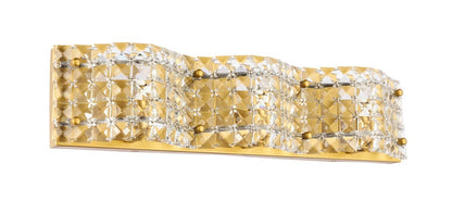 Elegant Furniture & Lighting - Ollie 3 light Brass and Clear Crystals wall sconce - LD7016BR view 4