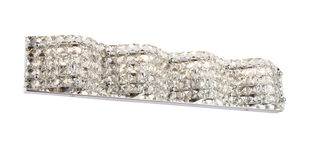 Elegant Furniture & Lighting - Ollie 4 light Chrome and Clear Crystals wall sconce - LD7017C view 3