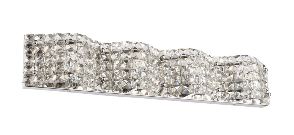 Elegant Furniture & Lighting - Ollie 4 light Chrome and Clear Crystals wall sconce - LD7017C view 4