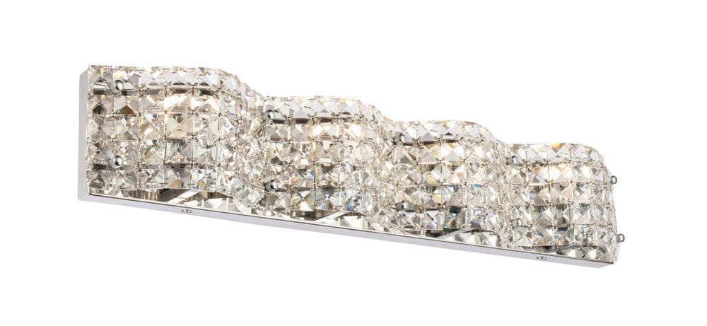 Elegant Furniture & Lighting - Ollie 4 light Chrome and Clear Crystals wall sconce - LD7017C view 5