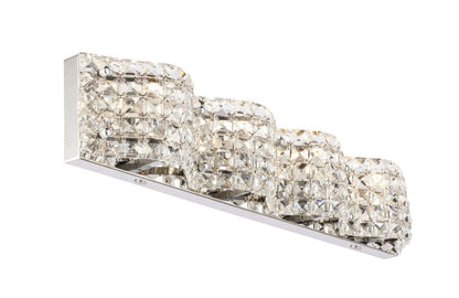 Elegant Furniture & Lighting - Ollie 4 light Chrome and Clear Crystals wall sconce - LD7017C view 6