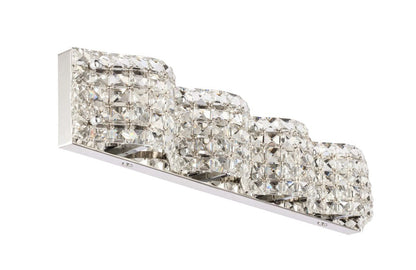 Elegant Furniture & Lighting - Ollie 4 light Chrome and Clear Crystals wall sconce - LD7017C view 7