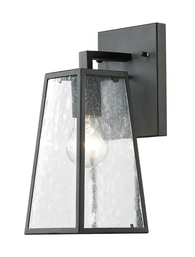 Elegant Furniture & Lighting - Osmond Outdoor Wall lantern D:5 H:11.8 60W Matte Black Finish Clear Seedy glass Lens - LDOD2200 veiw 1