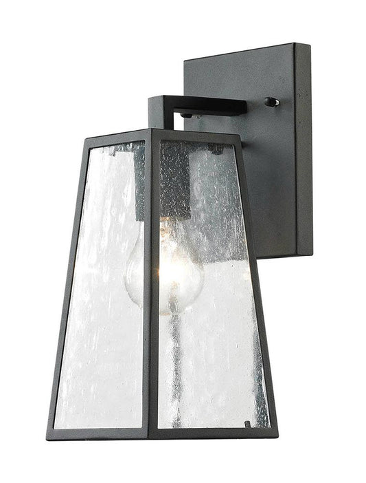Elegant Furniture & Lighting - Osmond Outdoor Wall lantern D:5 H:11.8 60W Matte Black Finish Clear Seedy glass Lens - LDOD2200 veiw 1