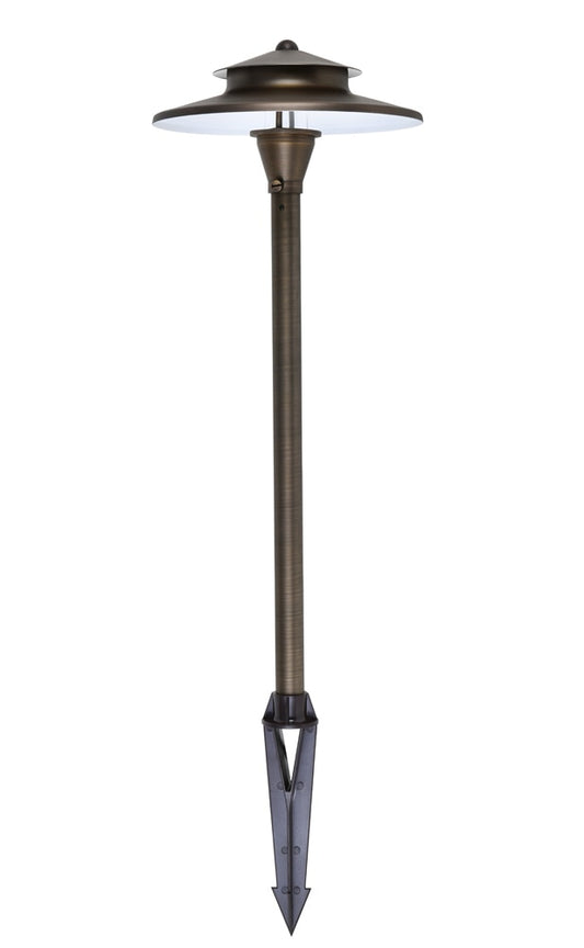 Elegant Furniture & Lighting - Outdoor Cast Brass Path light D:9in H:24in - P804 veiw 1