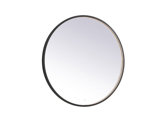 Elegant Furniture & Lighting - Pier 36 inch LED mirror with adjustable color temperature 3000K/4200K/6400K in black - MRE6036BK view 1