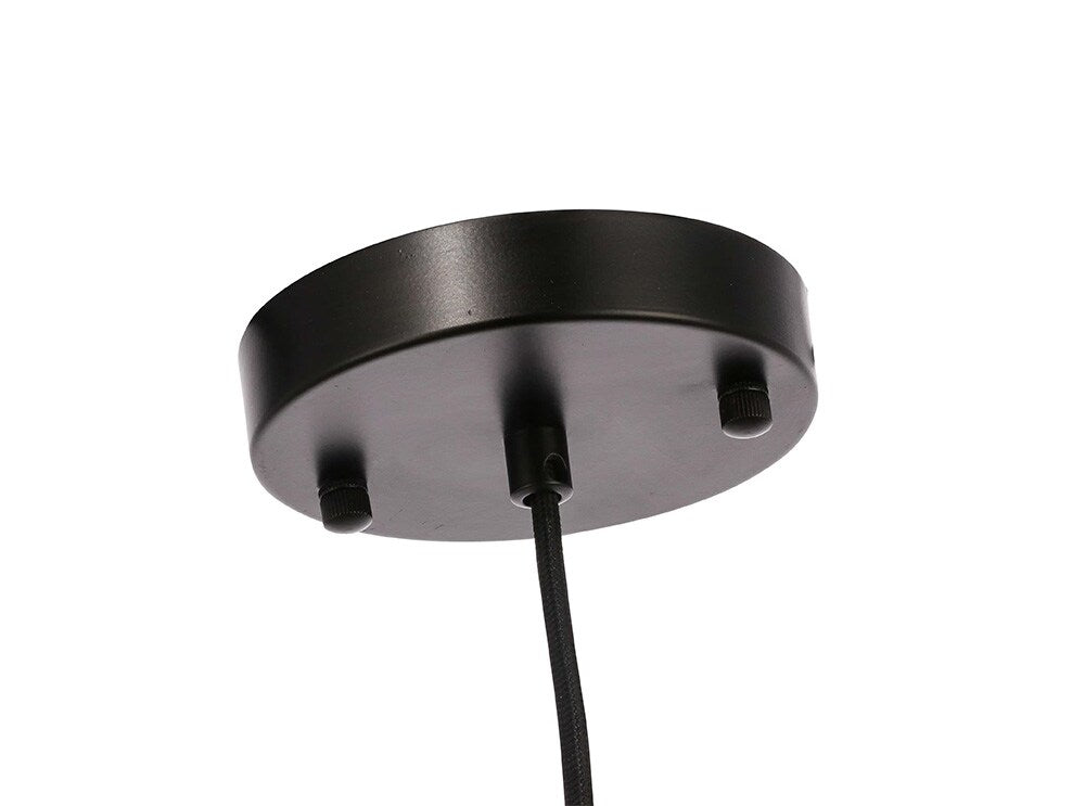 Elegant Furniture & Lighting - Pierce 1 light Black and Clear seeded glass pendant - LD6195BK view 10