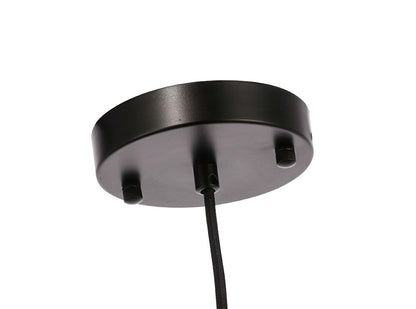 Elegant Furniture & Lighting - Pierce 1 light Black and Clear seeded glass pendant - LD6195BK view 10