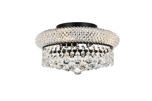 Elegant Furniture & Lighting - Primo 12 inch black flush mount - V1800F12BK/RC veiw 1