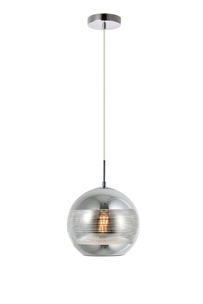 Elegant Furniture & Lighting - Reflection Pendant D9.5in H9.5in Lt:1 Chrome finish - LDPD2012 veiw 1