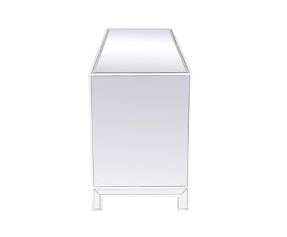 Elegant Furniture & Lighting - Reflexion 60 in. mirrored TV stand in white - MF701WH veiw 8