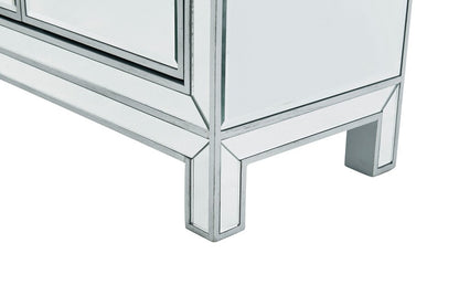 Elegant Furniture & Lighting - Reflexion Buffet Cabinet 3 drawers 4 doors 56in. W x 13in. D x 36in. H in antique silver paint - MF72001 veiw 8