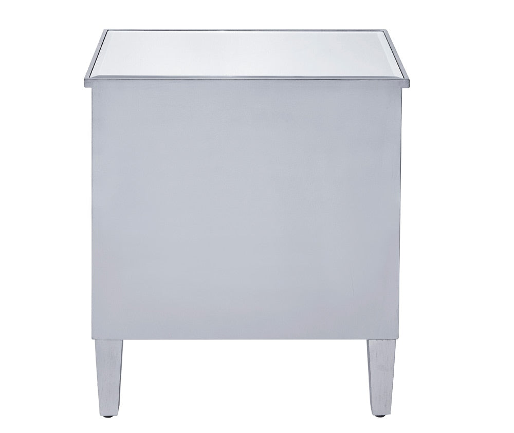 Elegant Furniture & Lighting - Reflexion Cabinet 2 doors 24in. W x 16in. D x 26in. H in antique silver paint - MF72020 veiw 6