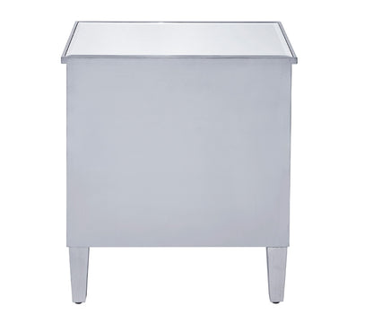 Elegant Furniture & Lighting - Reflexion Cabinet 2 doors 24in. W x 16in. D x 26in. H in antique silver paint - MF72020 veiw 6