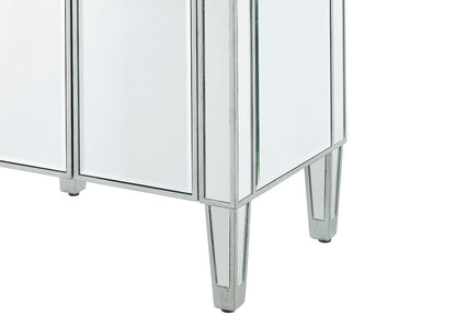 Elegant Furniture & Lighting - Reflexion Cabinet 2 doors 24in. W x 16in. D x 26in. H in antique silver paint - MF72020 veiw 10