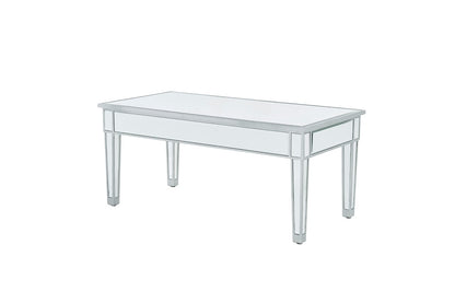 Elegant Furniture & Lighting - Reflexion coffee table 40in. W x 20in. D x 18in. H in antique silver paint - MF72021 veiw 2