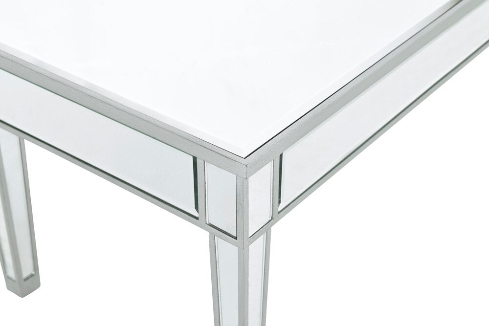Elegant Furniture & Lighting - Reflexion coffee table 40in. W x 20in. D x 18in. H in antique silver paint - MF72021 veiw 4