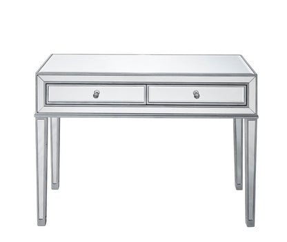 Elegant Furniture & Lighting - Reflexion Desk 42in. W x 18in. D x 30in. H in antique silver paint - MF72006 veiw 1