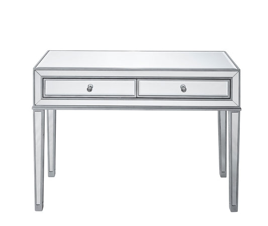 Elegant Furniture & Lighting - Reflexion Desk 42in. W x 18in. D x 30in. H in antique silver paint - MF72006 veiw 1