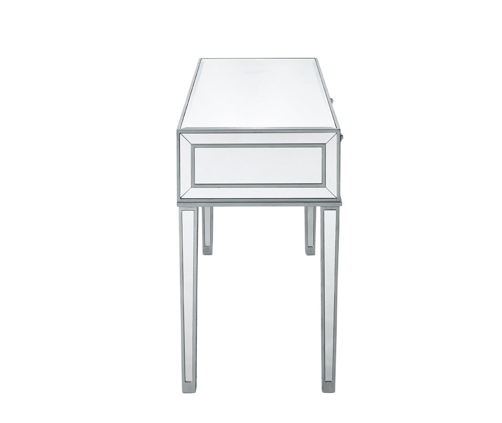 Elegant Furniture & Lighting - Reflexion Desk 42in. W x 18in. D x 30in. H in antique silver paint - MF72006 veiw 5