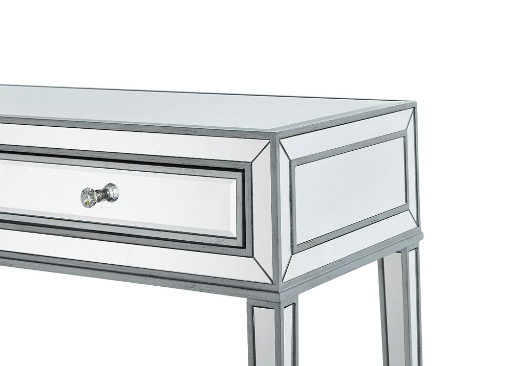 Elegant Furniture & Lighting - Reflexion Desk 42in. W x 18in. D x 30in. H in antique silver paint - MF72006 veiw 8