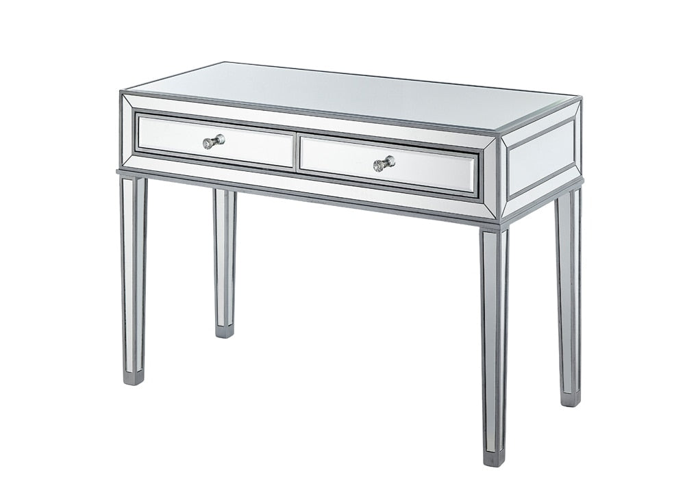 Elegant Furniture & Lighting - Reflexion Desk 42in. W x 18in. D x 30in. H in antique silver paint - MF72006 veiw 10