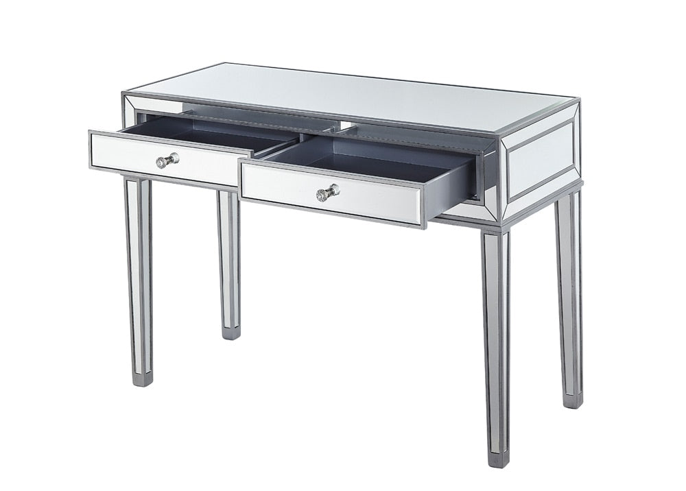 Elegant Furniture & Lighting - Reflexion Desk 42in. W x 18in. D x 30in. H in antique silver paint - MF72006 veiw 11