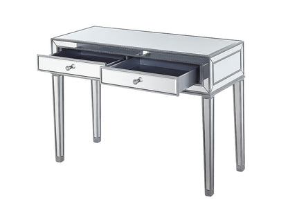 Elegant Furniture & Lighting - Reflexion Desk 42in. W x 18in. D x 30in. H in antique silver paint - MF72006 veiw 11