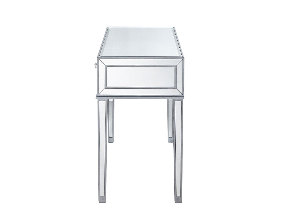 Elegant Furniture & Lighting - Reflexion Desk 42in. W x 18in. D x 30in. H in antique silver paint - MF72006 veiw 12