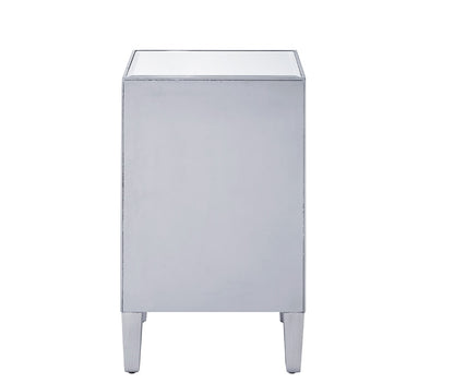 Elegant Furniture & Lighting - Reflexion End table 1 drawer 18in. W x 13in. D x 29in. H in antique silver paint - MF72035 veiw 7